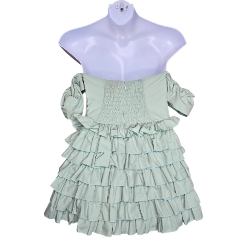 DOLLS KILL sage green regencycore Exchanging Love Letters mini dress XL‎ - Picture 3 of 9
